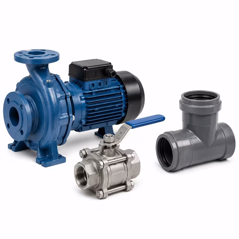PUMPS, VALVES & PIPE FITTINGS